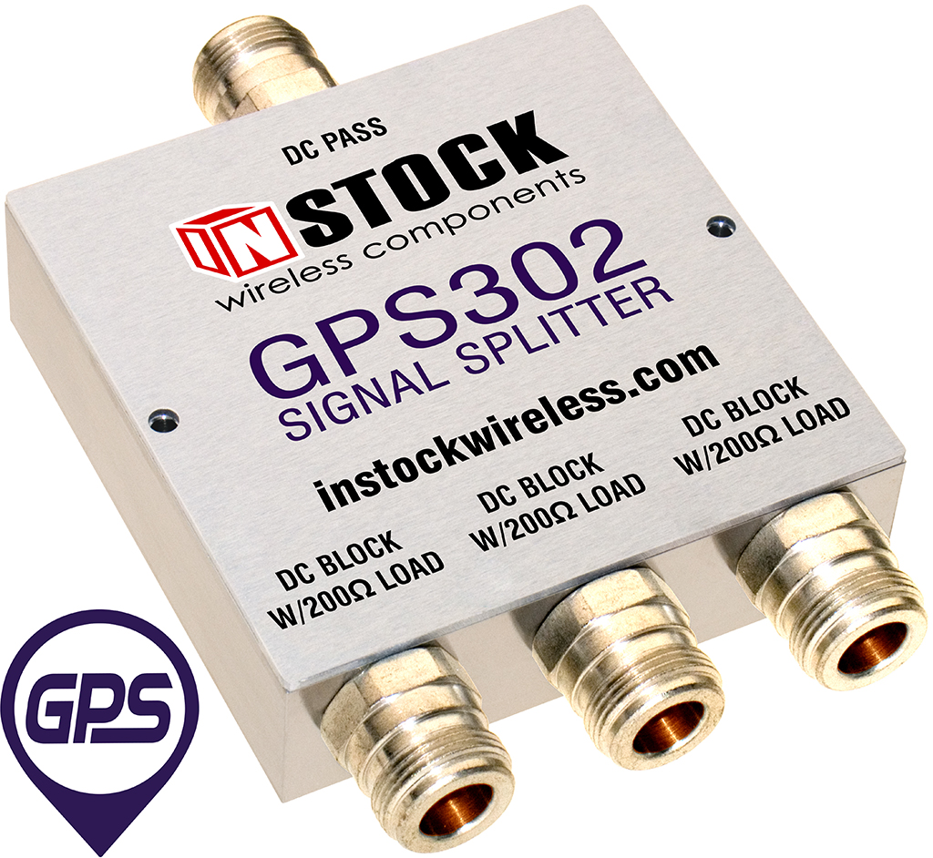 GPS302 - 1x3 Splitter, All Ports DC Block and 200 Ohm Load - Wireless